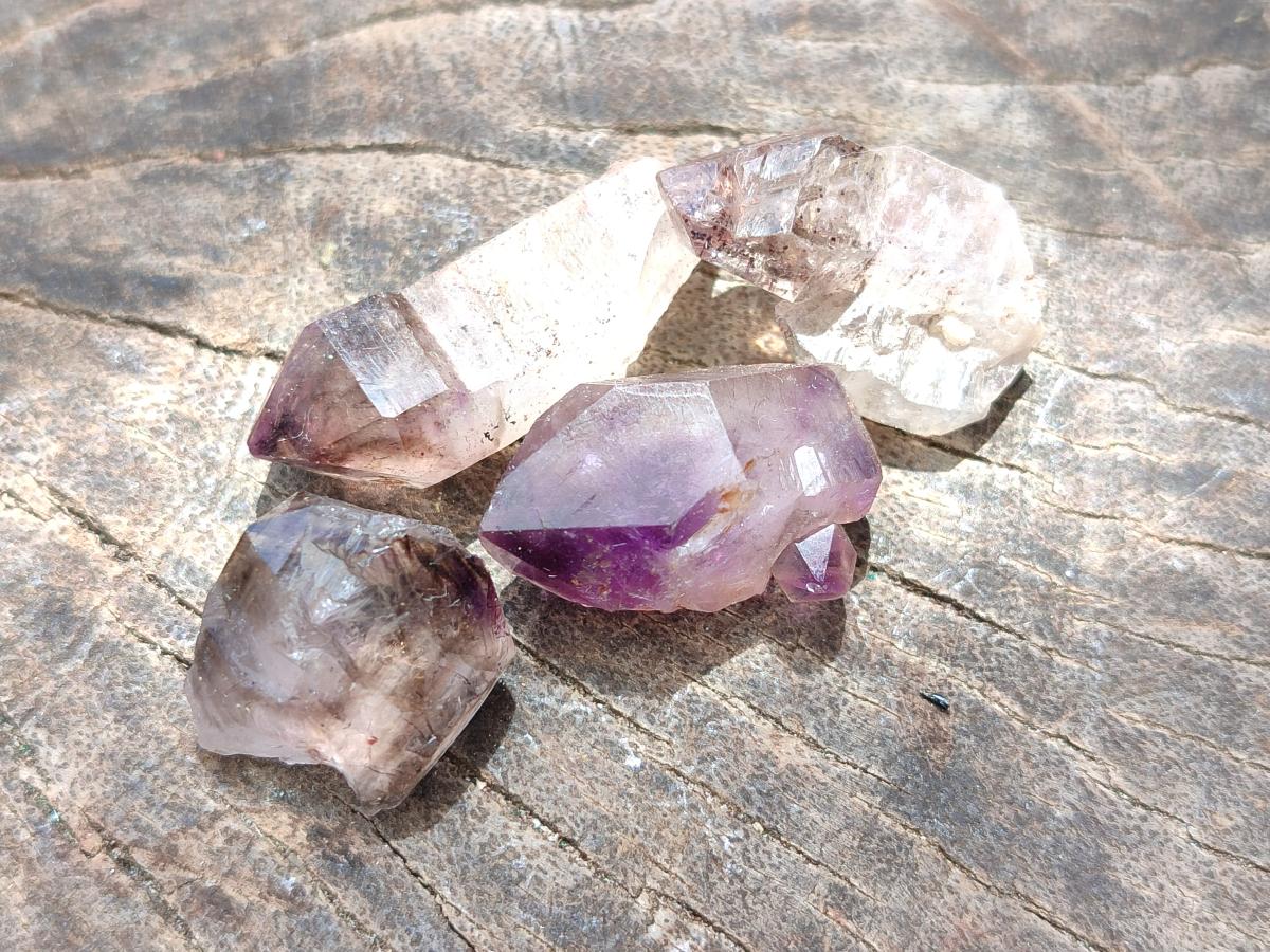 Natural Window Amethyst Crystals x 70 From Chiredzi, Zimbabwe