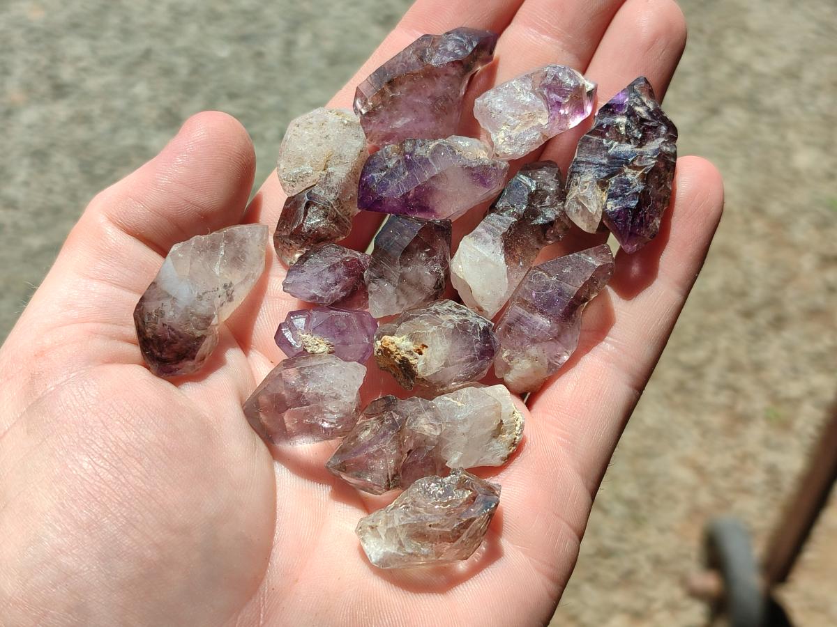 Natural Window Amethyst Crystals x 70 From Chiredzi, Zimbabwe