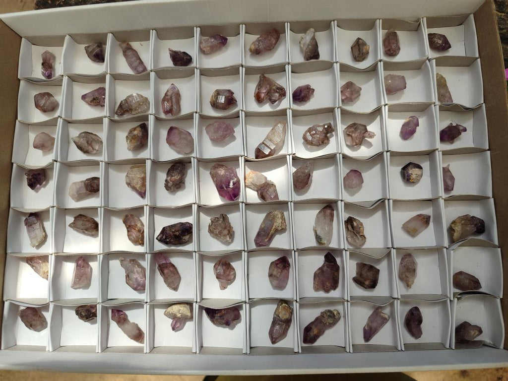 Natural Window Amethyst Crystals x 70 From Chiredzi, Zimbabwe