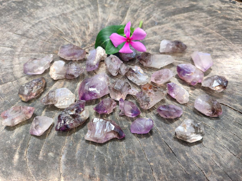 Natural Window Amethyst Crystals x 70 From Chiredzi, Zimbabwe