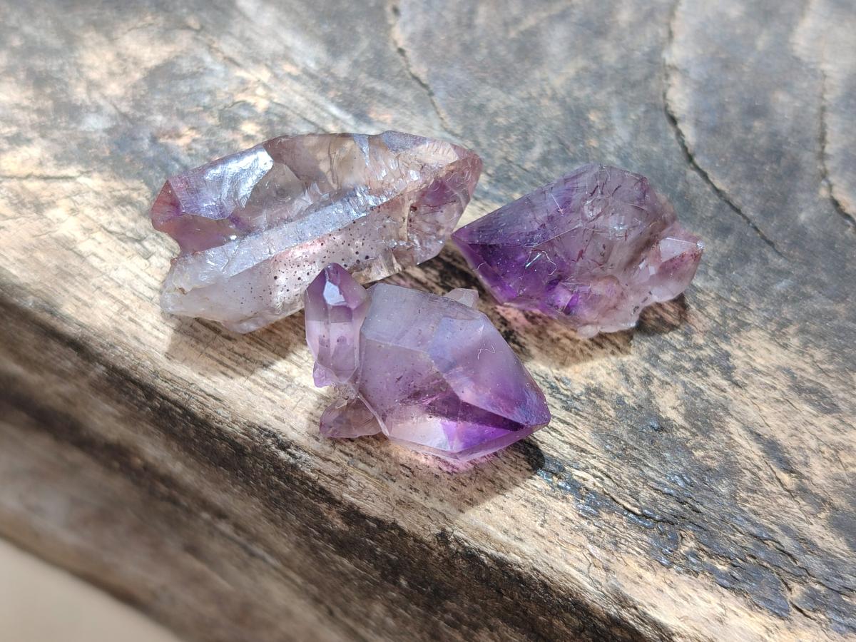 Natural Window Amethyst Crystals x 70 From Chiredzi, Zimbabwe