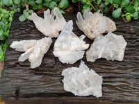 Natural Mixed Quartz Crystal Clusters x 6 From Madagascar