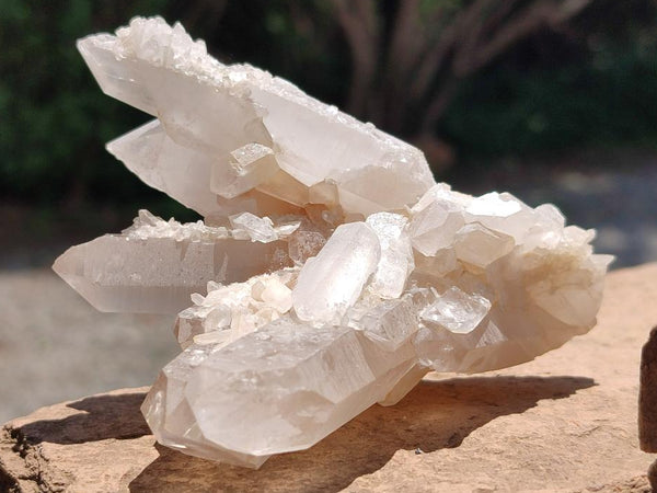 Natural Mixed Quartz Crystal Clusters x 6 From Madagascar
