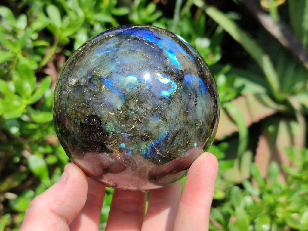 Polished Labradorite Spheres x 2 From Tulear, Madagascar