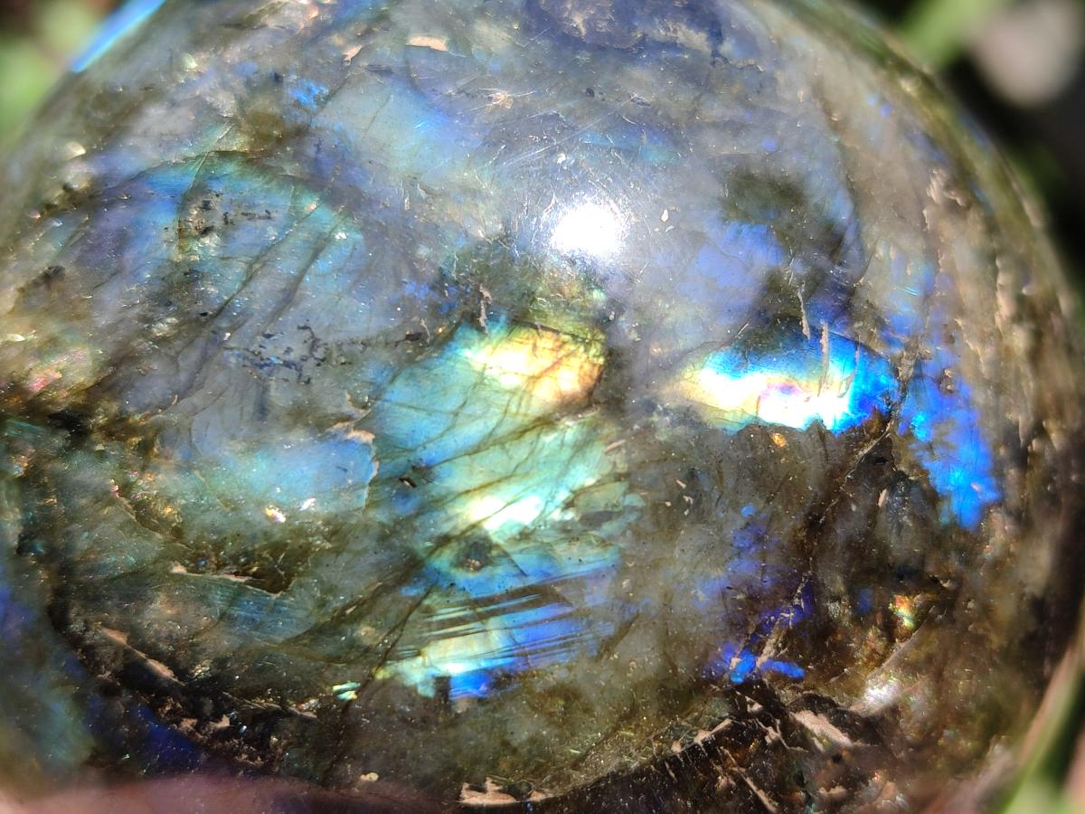Polished Labradorite Spheres x 2 From Tulear, Madagascar