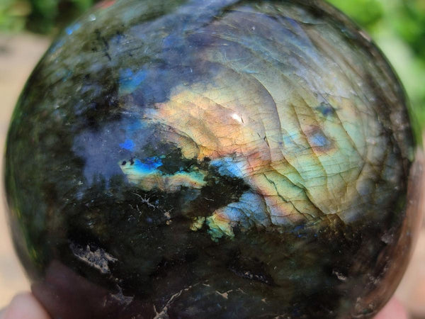 Polished Labradorite Spheres x 2 From Tulear, Madagascar