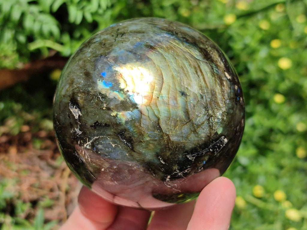Polished Labradorite Spheres x 2 From Tulear, Madagascar