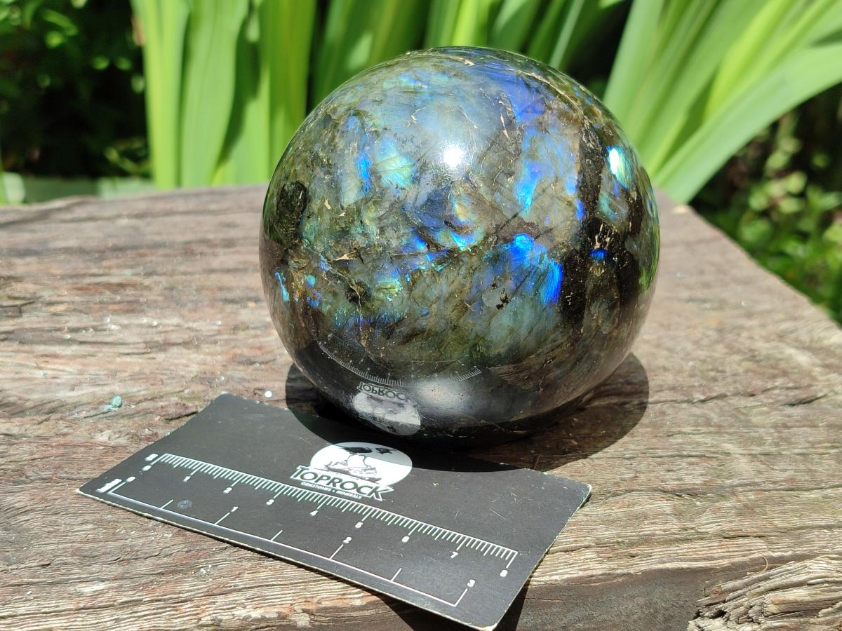 Polished Labradorite Spheres x 2 From Tulear, Madagascar