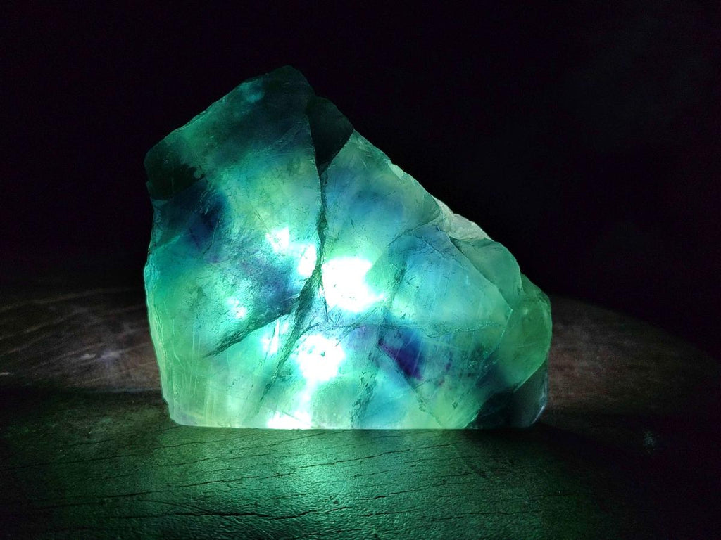 Polished On One Side Watermelon Fluorite Slices x 6 From Uis, Namibia