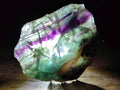 Polished On One Side Watermelon Fluorite Slices x 6 From Uis, Namibia