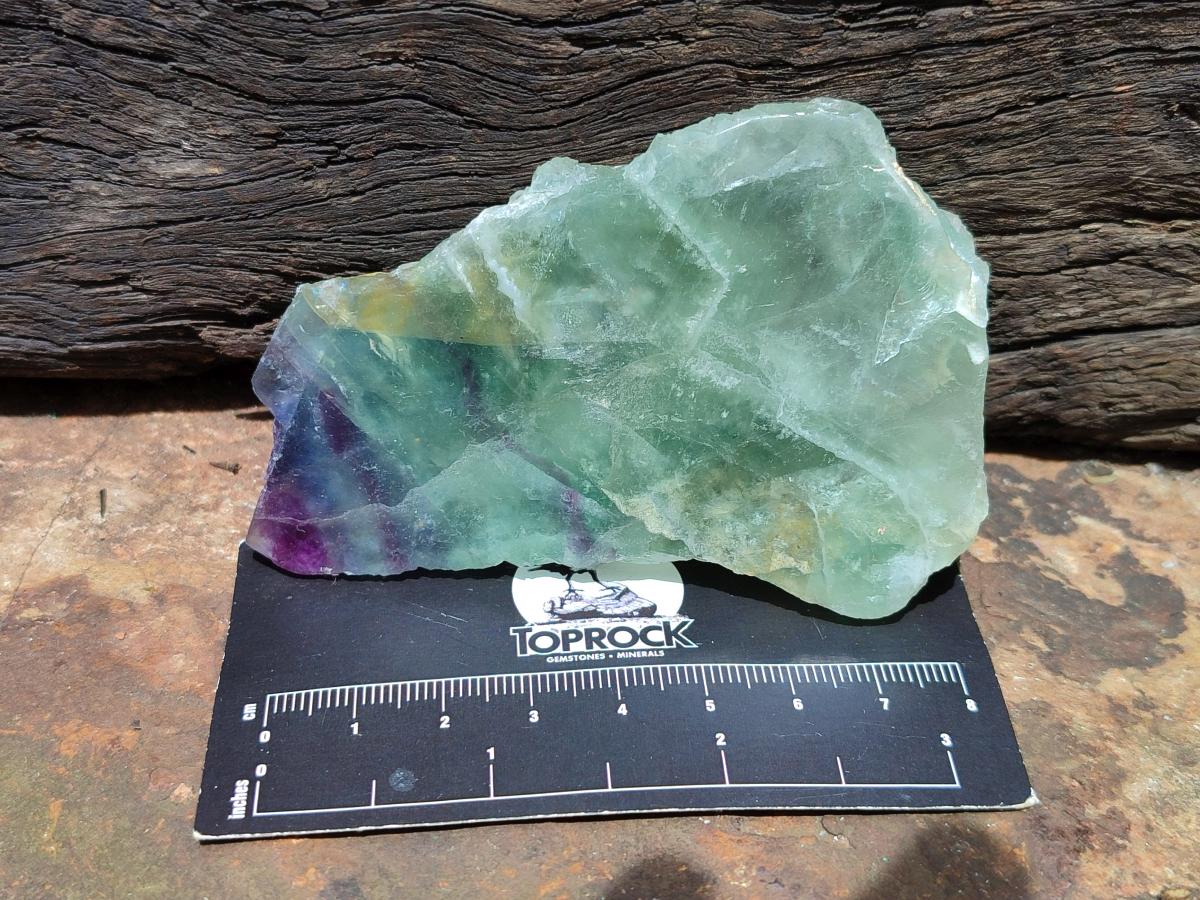 Polished On One Side Watermelon Fluorite Slices x 6 From Uis, Namibia