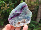 Polished On One Side Watermelon Fluorite Slices x 6 From Uis, Namibia