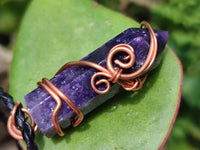 Hand Made Lepidolite Copper Wire Wrapped Stone Pendants -Sold Per Item- From Southern Africa