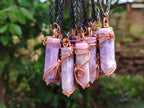 Hand Made Lepidolite Copper Wire Wrapped Stone Pendants -Sold Per Item- From Southern Africa