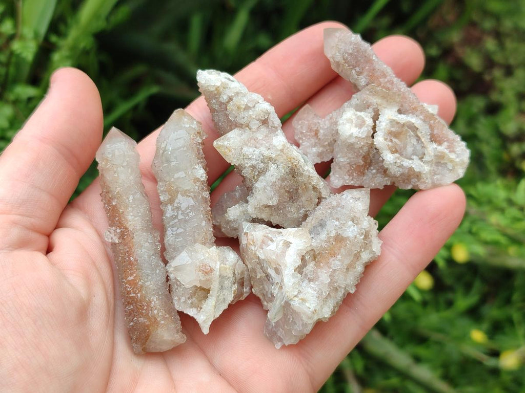 Natural Limonite Fairy Spirit Quartz Clusters x 35 From Boekenhouthoek, South Africa