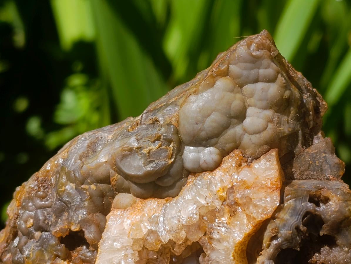 Natural Agate Crystal Centred Geodes x 2 From Zululand, South Africa