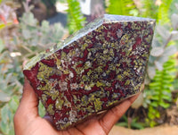 Polished Bastite Dragons Blood Stone Standing Free Forms x 2 From Tshipise, South Africa