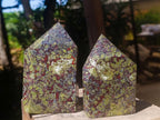 Polished Bastite Dragons Blood Stone Standing Free Forms x 2 From Tshipise, South Africa