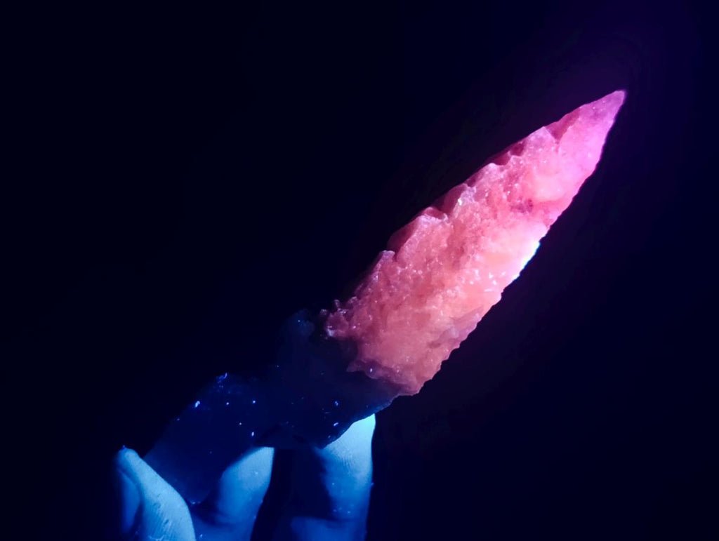 Natural Drusy Quartz Coated Spearhead Calcite Specimens x 35 From Albert's Mountain, Lesotho