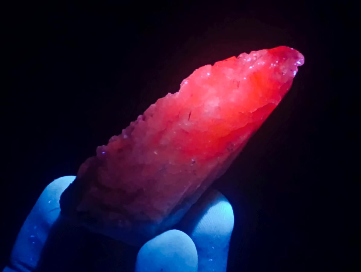 Natural Drusy Quartz Coated Spearhead Calcite Specimens x 35 From Albert's Mountain, Lesotho