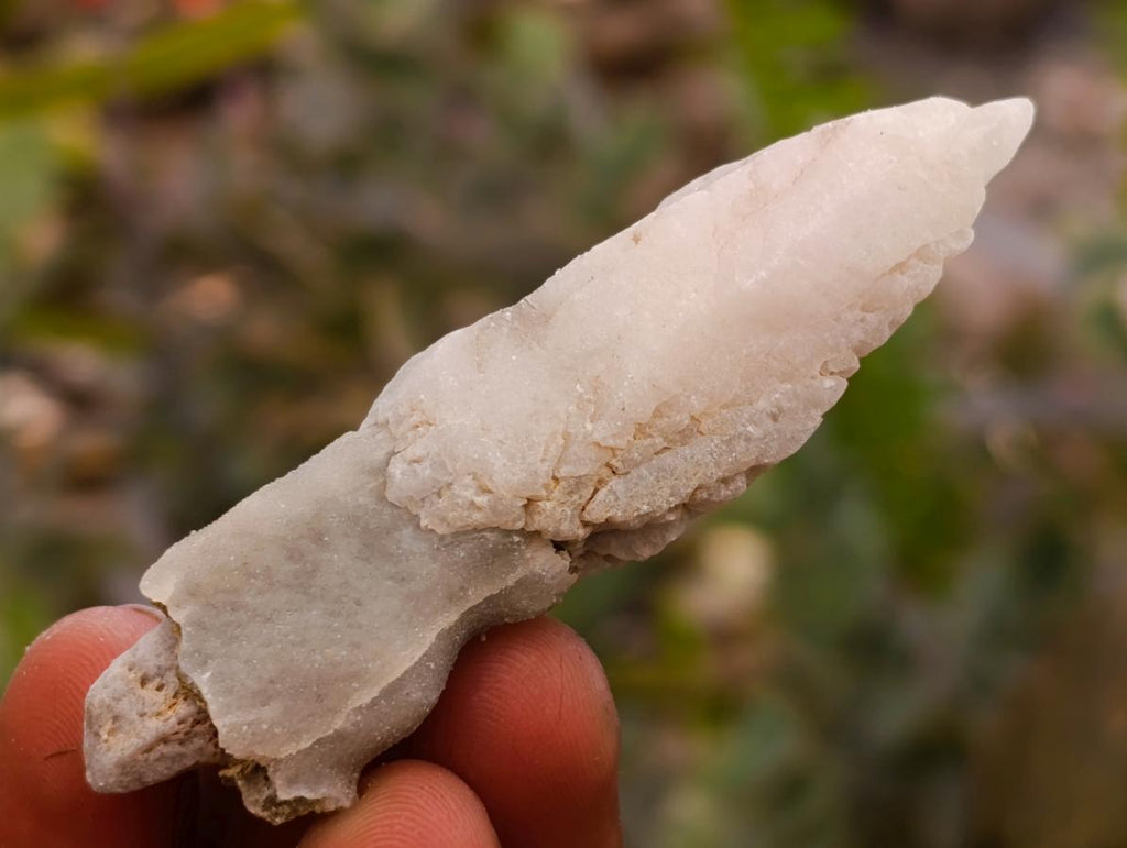 Natural Drusy Quartz Coated Spearhead Calcite Specimens x 35 From Albert's Mountain, Lesotho