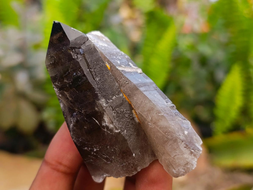 Natural Smokey Quartz And Aegirine Crystals x 6 From Mulanje, Malawi