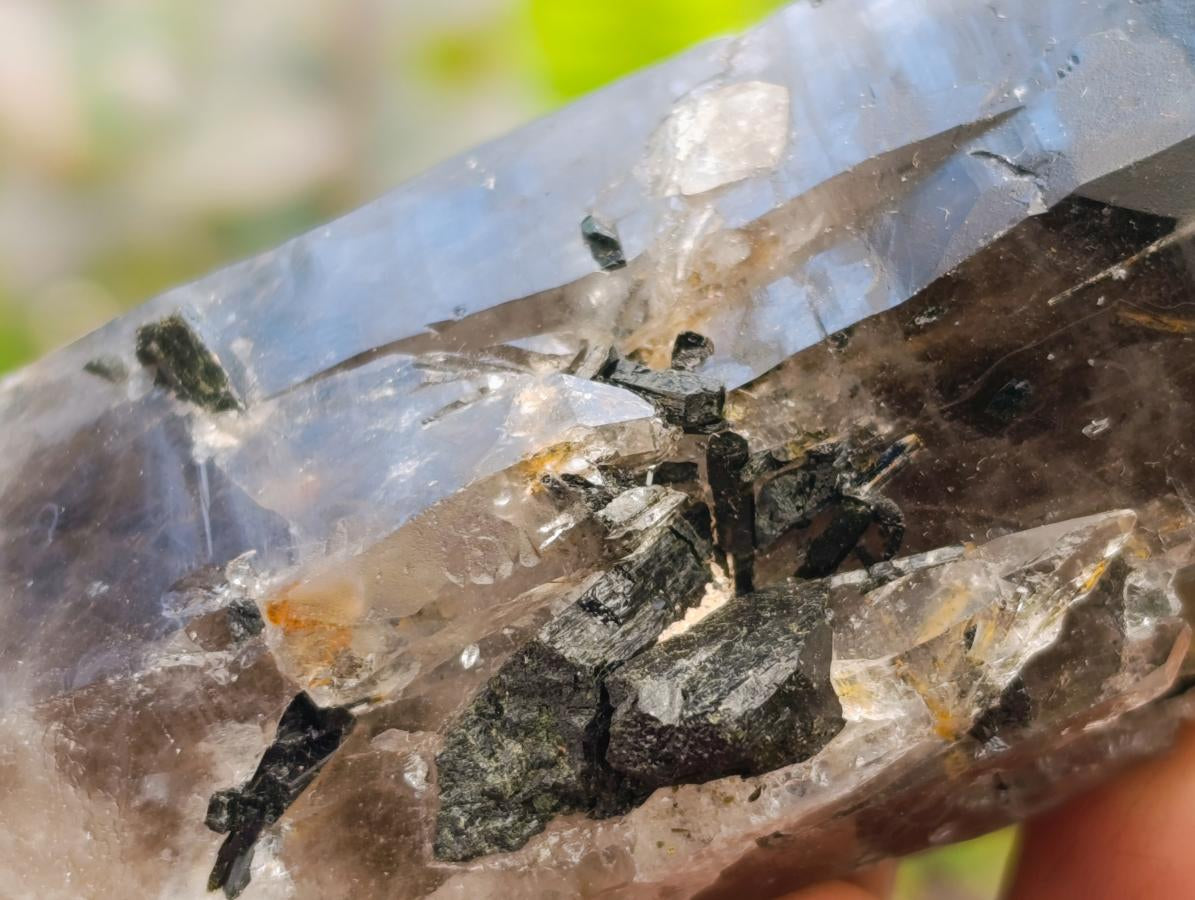 Natural Smokey Quartz And Aegirine Crystals x 6 From Mulanje, Malawi