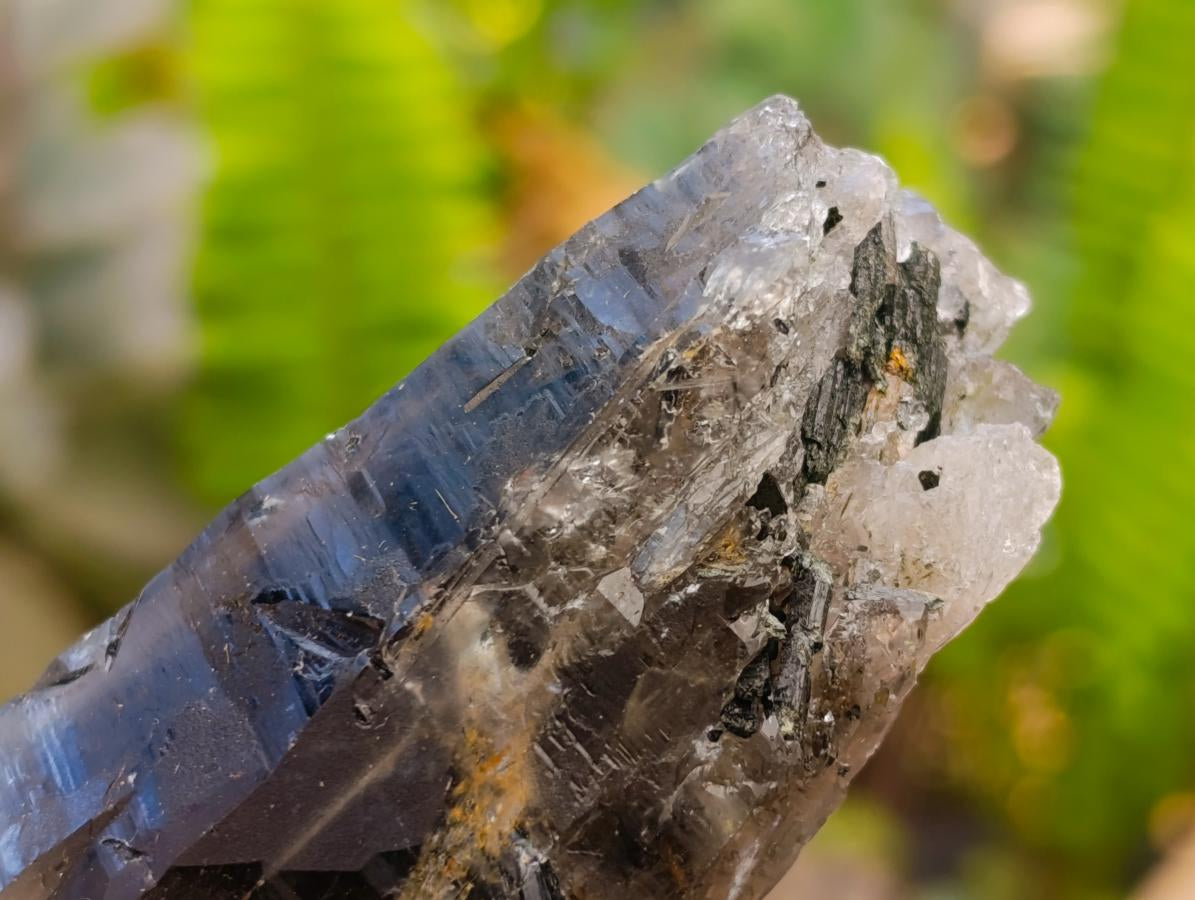 Natural Smokey Quartz And Aegirine Crystals x 6 From Mulanje, Malawi