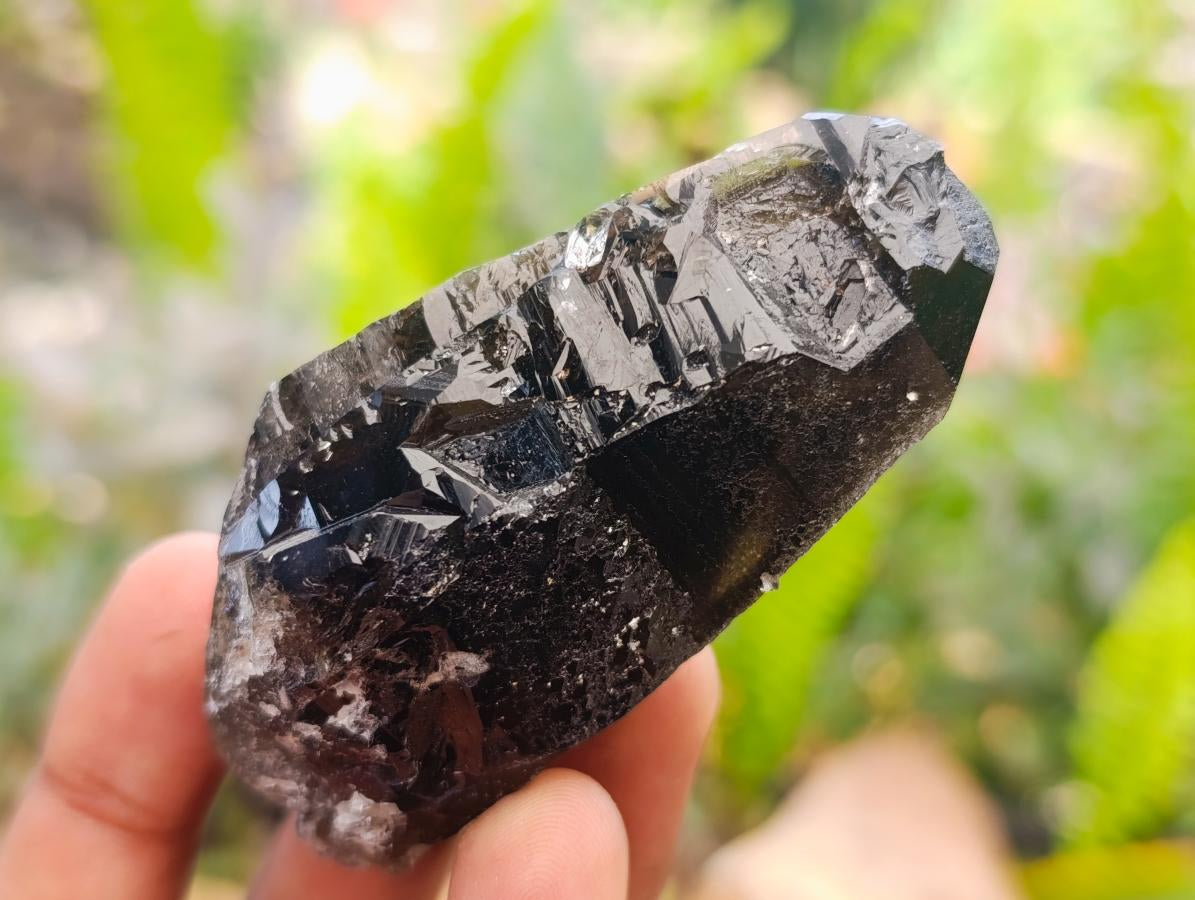 Natural Smokey Quartz And Aegirine Crystals x 6 From Mulanje, Malawi