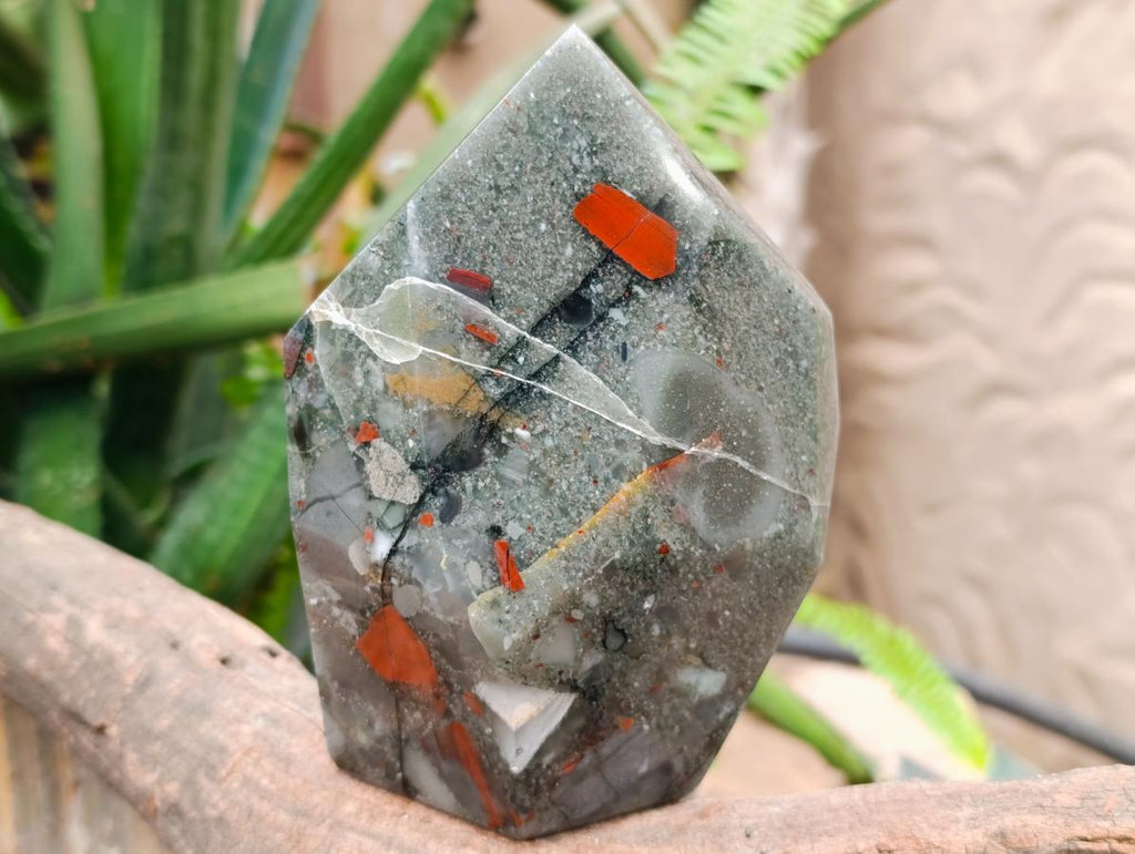 Polished Bloodstone Point x 1 From Swaziland