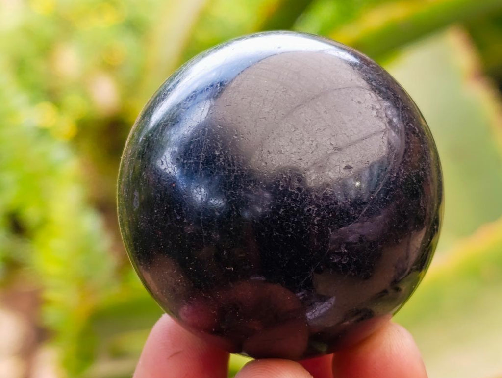 Polished Small Black Tourmaline Spheres x 6 From Madagascar