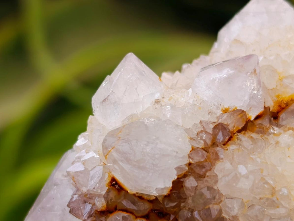 Natural Mauve Red Tinted Spirit Quartz Clusters x 12 From Boekenhouthoek, South Africa