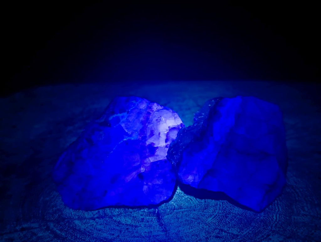 Polished On One Side Watermelon Fluorite Slices x 12 From Uis, Namibia