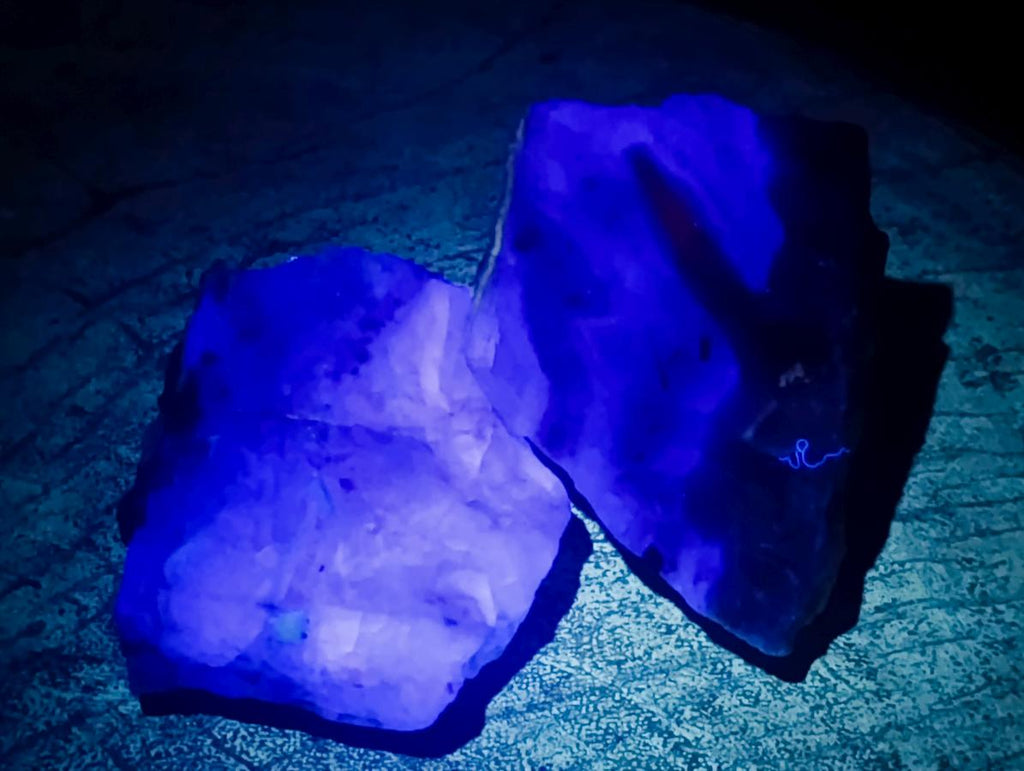 Polished On One Side Watermelon Fluorite Slices x 12 From Uis, Namibia