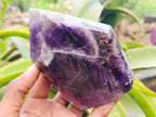 Polished Chevron Amethyst Standing Free Forms x 3 From Zambia - Toprock Gemstones and Minerals 