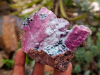 Natural Salrose Cobaltion Dolomite Specimens with Chrysocolla and Malachite x 6 From Kakanda, Congo