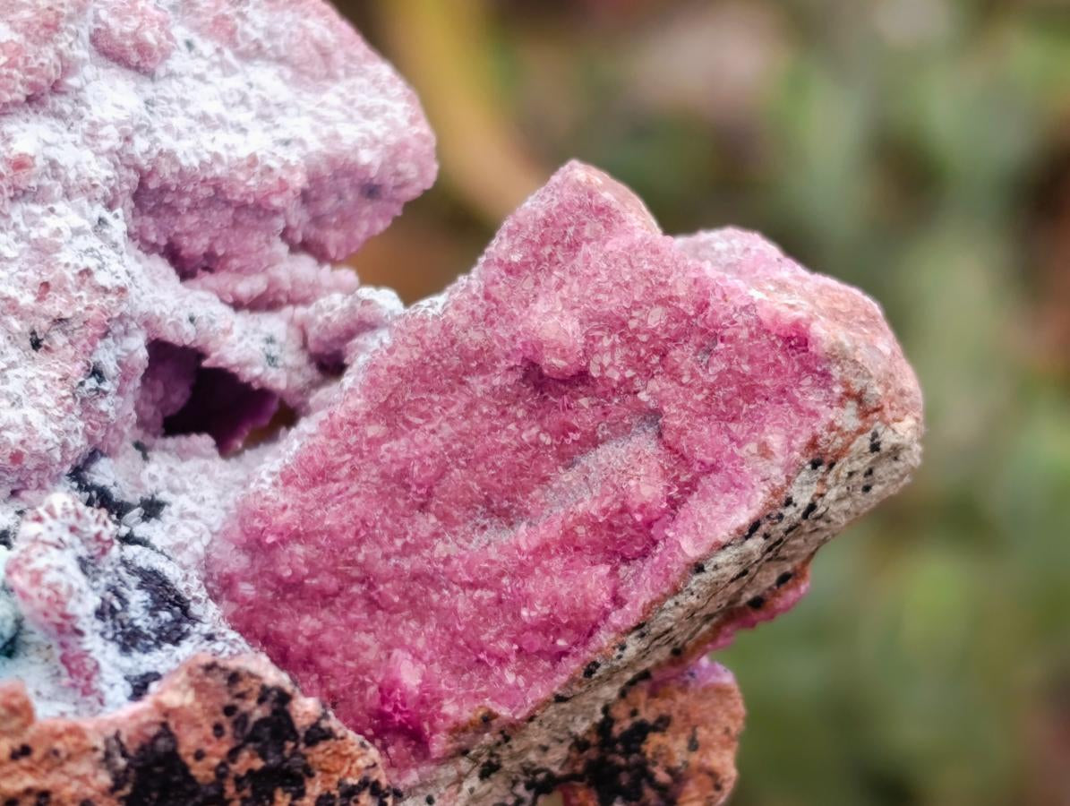 Natural Salrose Cobaltion Dolomite Specimens with Chrysocolla and Malachite x 6 From Kakanda, Congo