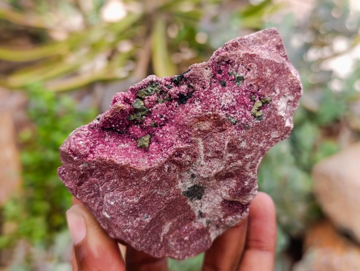 Natural Salrose Cobaltion Dolomite Specimens with Chrysocolla and Malachite x 6 From Kakanda, Congo