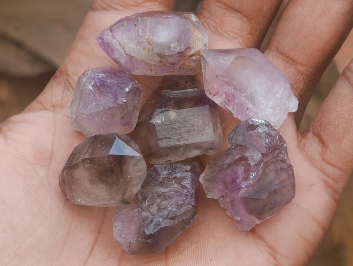 Natural Window Amethyst Crystals x 70 From Chiredzi, Zimbabwe