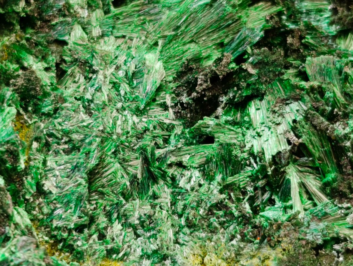 Natural Silky Malachite Specimens x 3 From Kasompe, Congo