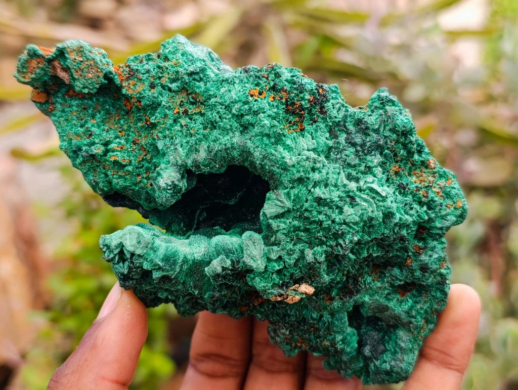 Natural Silky Malachite Specimens x 3 From Kasompe, Congo