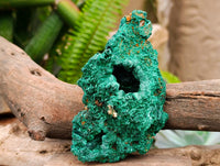 Natural Silky Malachite Specimens x 3 From Kasompe, Congo