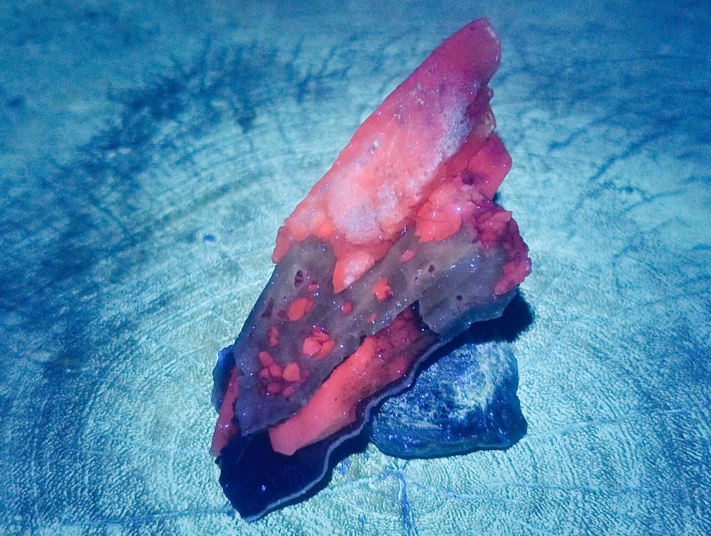 Natural Drusy Quartz Coated Spearhead Calcite Specimens x 12 From Albert's Mountain, Lesotho