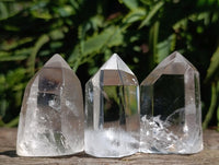 Polished Clear Quartz Crystals x 12 From Madagascar