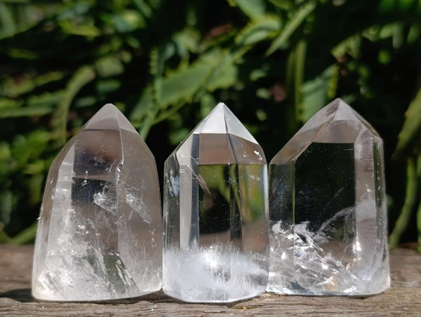 Polished Clear Quartz Crystals x 12 From Madagascar
