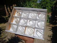 Polished Clear Quartz Crystals x 12 From Madagascar