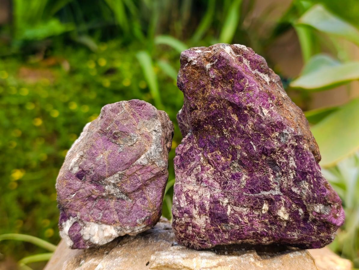 Natural Metallic Purpurite Specimens x 6 From Erongo, Namibia