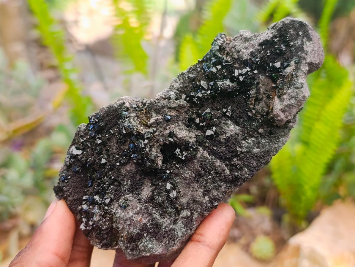 Natural Libethenite Crystals On Dolomite Matrix Specimens x 3 From Shituru, Congo