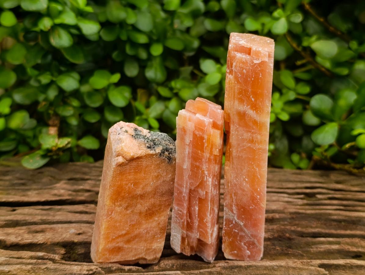 Natural Sunset Orange Calcite Specimens x 12 From Spitzkop, Namibia