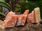 Natural Sunset Orange Calcite Specimens x 12 From Spitzkop, Namibia